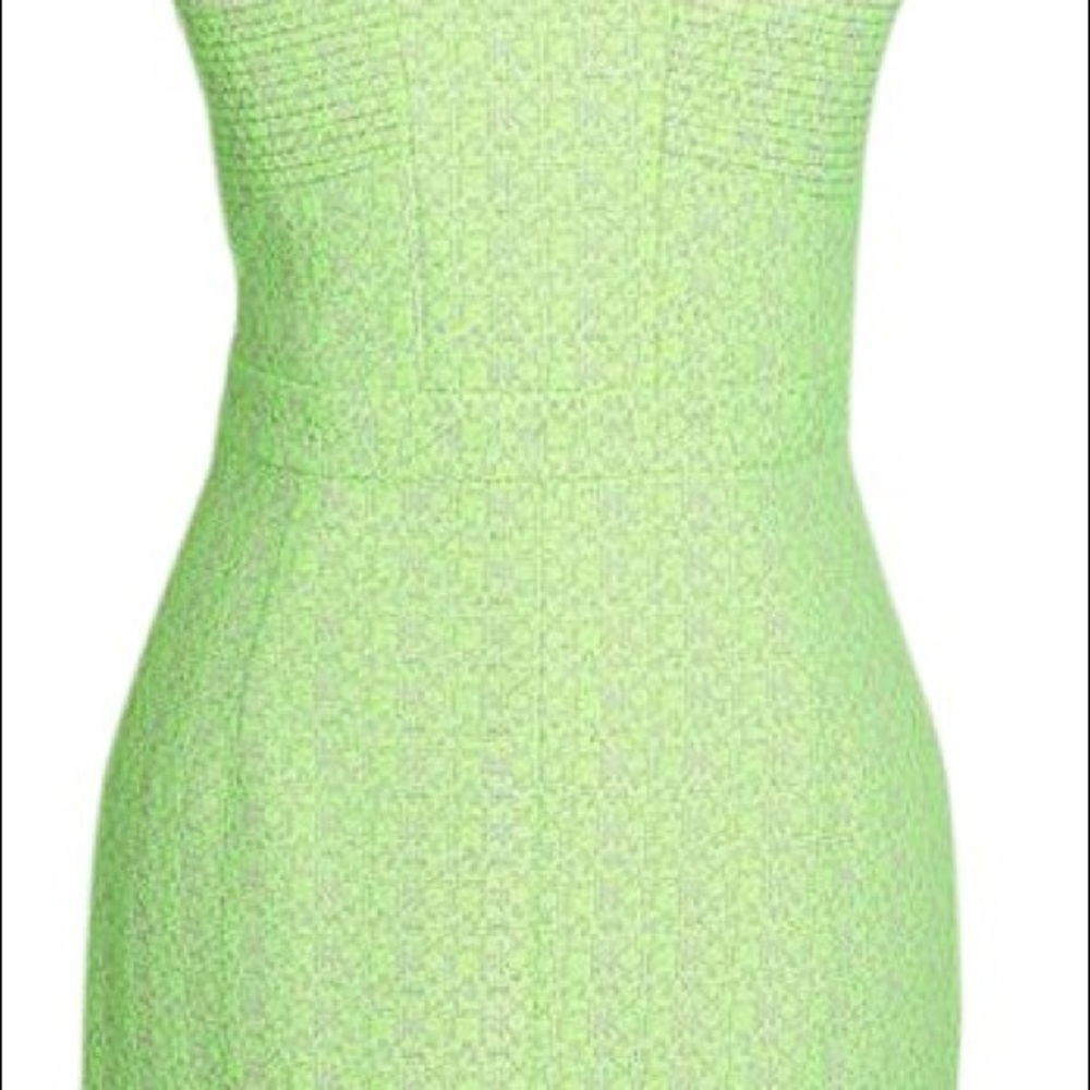 J Crew neon green yellow tweed dress